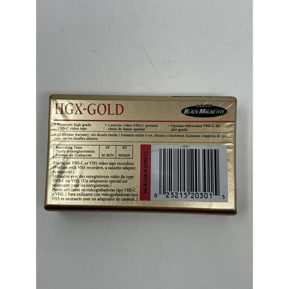 3- Maxell Camcorder Video Tapes VHS-C TC-30 HGX Gold Premium High Grade* New* - Picture 3 of 3